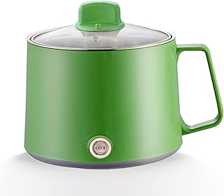 FARONG Electric Hot Pot, Mini Electric Cooker 1.7L Noodles Pot Multi-Functional Electric Cooker for Soup Porridge Dumplings Eggs Pasta Steam with Over-Heating Boil Dry Protection (Green)