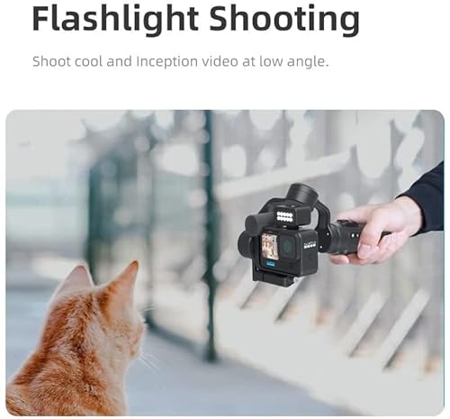 Inkee Falcon Plus Gimbal Stabilizer For Gopro W/ Media Mod For Go Pro Hero 10/9/8/7/6, For Insta360 Osmo Action Anti-Shake Wireless Control Handheld Gimble W/Tripod Stand Original Screw Mounting Plate #TOP6