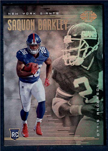 2018 Panini Illusions Football #38 Ottis Anderson/Saquon Barkley New York Giants Rookie RC Official NFL Trading Card