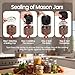 Mason jar vacuum sealer for All Your Food Storage: Wide Mouth Jars, Regular Mouth Jars and Vacuum Bags, Powerful Compact mason genie vacuum sealer kit,Portable Food Sealer Keep Food Fresh Longer