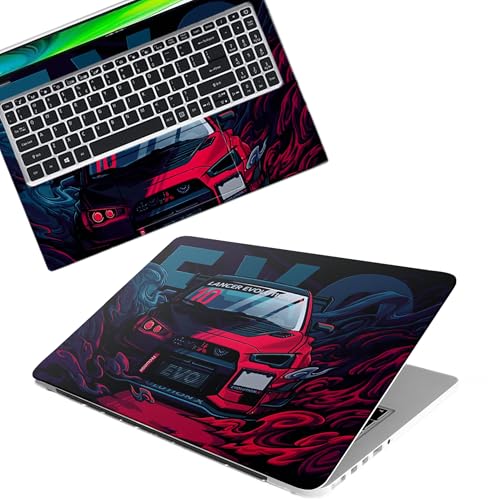 Inkykart Full Body Laptop Skin Bubble-Free| Laminated| Removable| HD Quality Sticker for Laptops Upto 15.6 Inches Compatible with Hp/Dell/Acer/Lenovo/Asus etc.(DSGN-168)