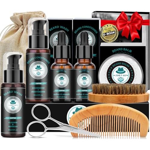 XIKEZAN Husband Dad Gifts, Coffee Beard Kit for Men Care,Cool Stuff Unique Birthday Valentines Fathers Thanksgiving Anniversary Christmas Secret Santa