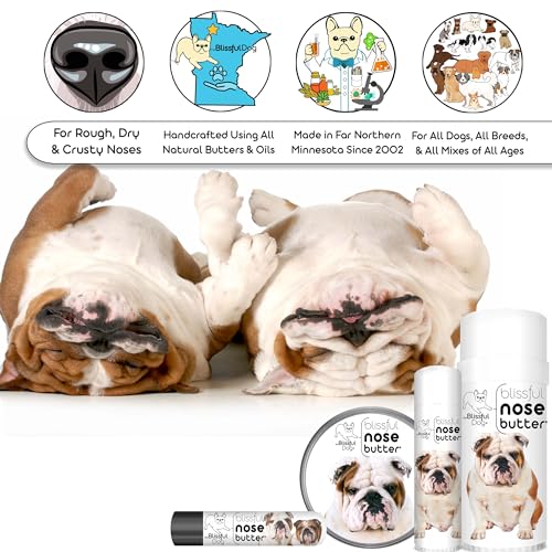 Image of The Blissful Dog Bulldog Nose Butter, Versatile Dog Nose Balm for Dry Nose, Handcrafted Nose Moisturizer, Easy-to-Apply Dog Essentials, Unscented, 2.25 oz.