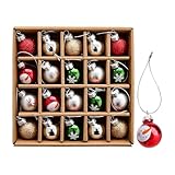 Weihnachtsbaumkugeln, verschiedene bruchsichere dekorative Ornamente für den Weihnachtsbaum, lebendige Farben mit langlebiger Beschichtung, festliche Dekoration für Haus, Garten, Büro, Schule, Fenster