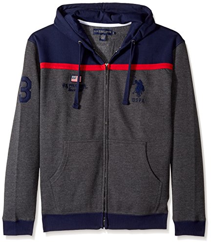 U.S. Polo Assn. Men's Color Block Fleece Hooded Jacket