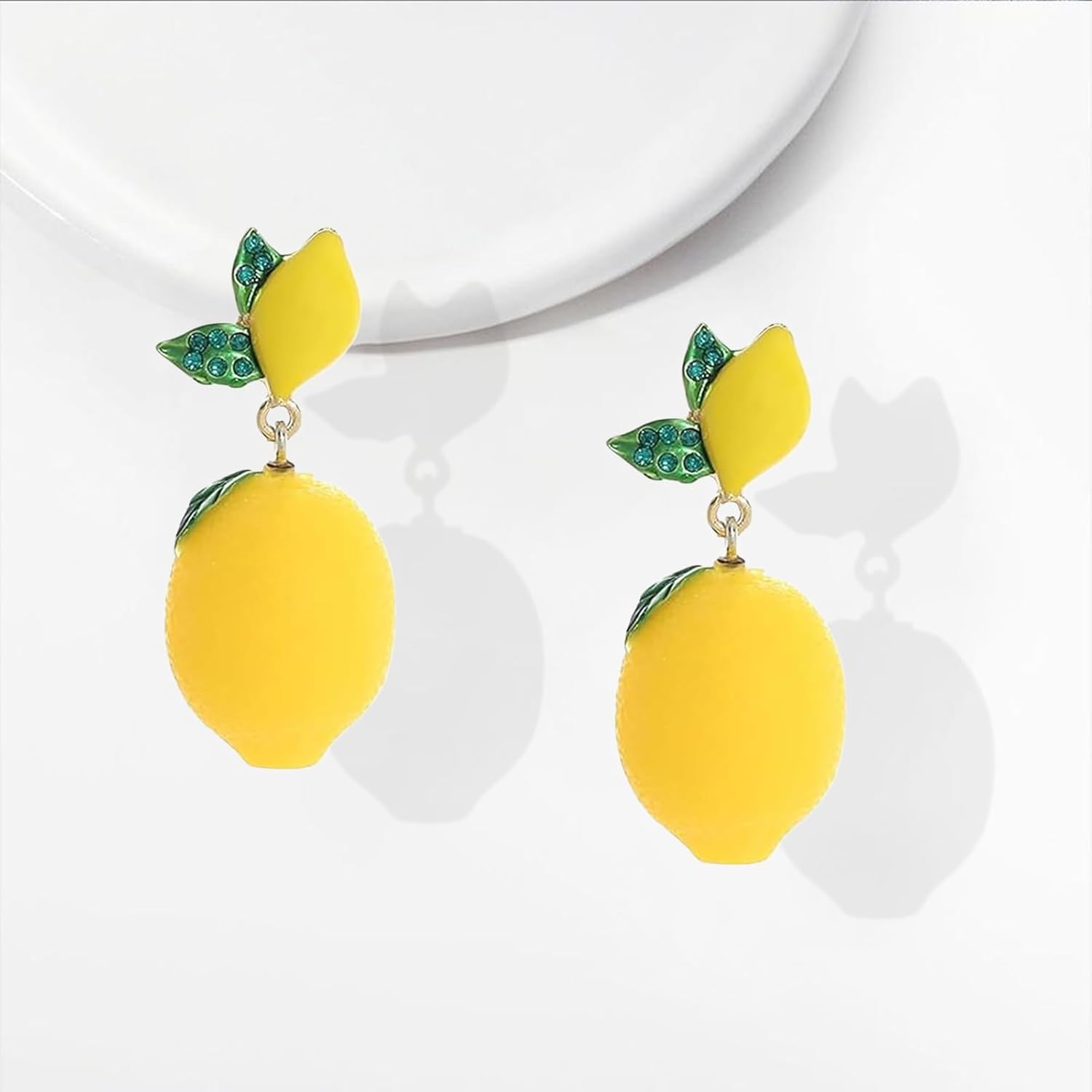Fruit Banana Earrings for Women Yellow Tropical Fruit Pineapple lemon Bananas Shape Rhinestone Dangle Drop Earrings Statement Party Vacation Summer Beach Jewelry Gifts - Image 6