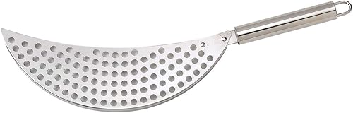 Miniatura 3 de Colador de olla con asa, de acero inoxidable, escurridor de media luna para espagueti, fideos, frutas, verduras, pasta, colador, escurridor de