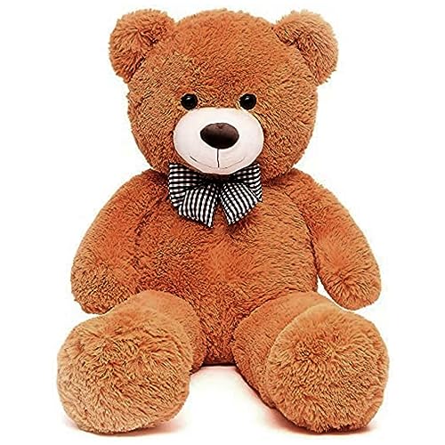 SNOWOLF Urso de peluche gigante XXL grande de peluche de animais de peluche de brinquedo para meninos e noivas (110 cm, castanho escuro)