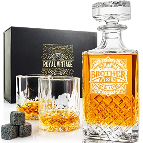 Gifts for Brother – Whiskey Decanter Set Unique Brother Gifts ...