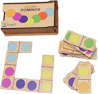 لعبة دومينو خشبية ملونة من الصفوة، متعددة الالوان، R19-1-A