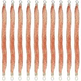 10 Pieces Universal Automotive Strap Ground Cable Heavy-duty Engine Earth Car Earth Strap Braided Flexible Earthing Strap for Bridge Accessories Grounding Wire Electric Box Connection Earth Strap 12v