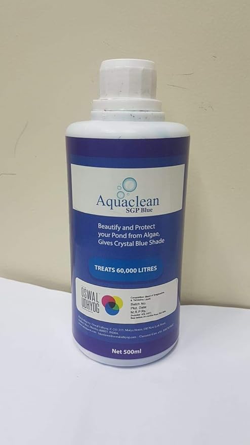 Aquaclean SGP Blue - Pond Dye for Small Garden Ponds Treats Upto 60,000 litres