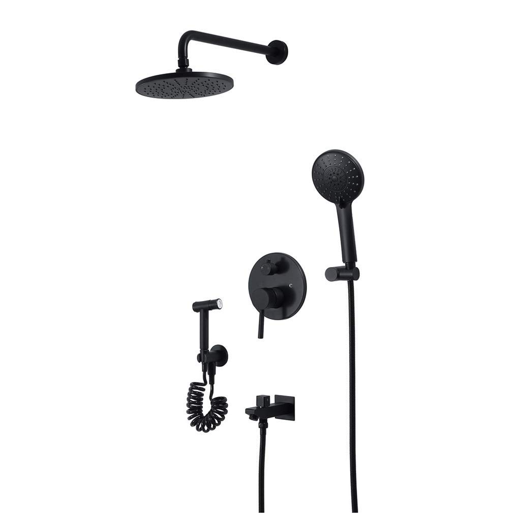Robinet de douche noir mat pour transformer la salle de bain en spa