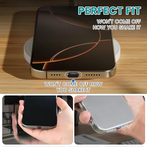 ZenithBurst Juego de 4 tapones para el polvo, protección USB C y altavoz, protección contra el polvo para iPhone 17/16/15 Pro Max, juego de limpieza con tapón antipolvo para teléfono móvil - imagen 5