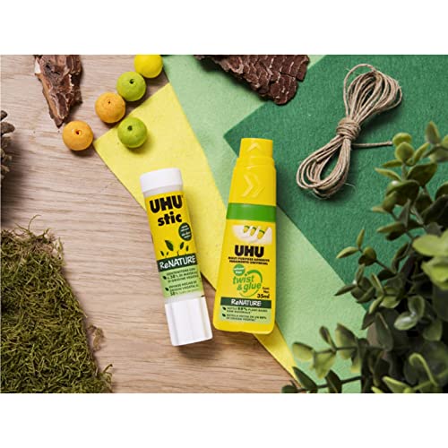 Uhu Twist & Glue Renature - Solvent Free, Multi Purpose Adhesive In A Plant Based, Bottle 35Ml, Pack Of 3 #TOP6
