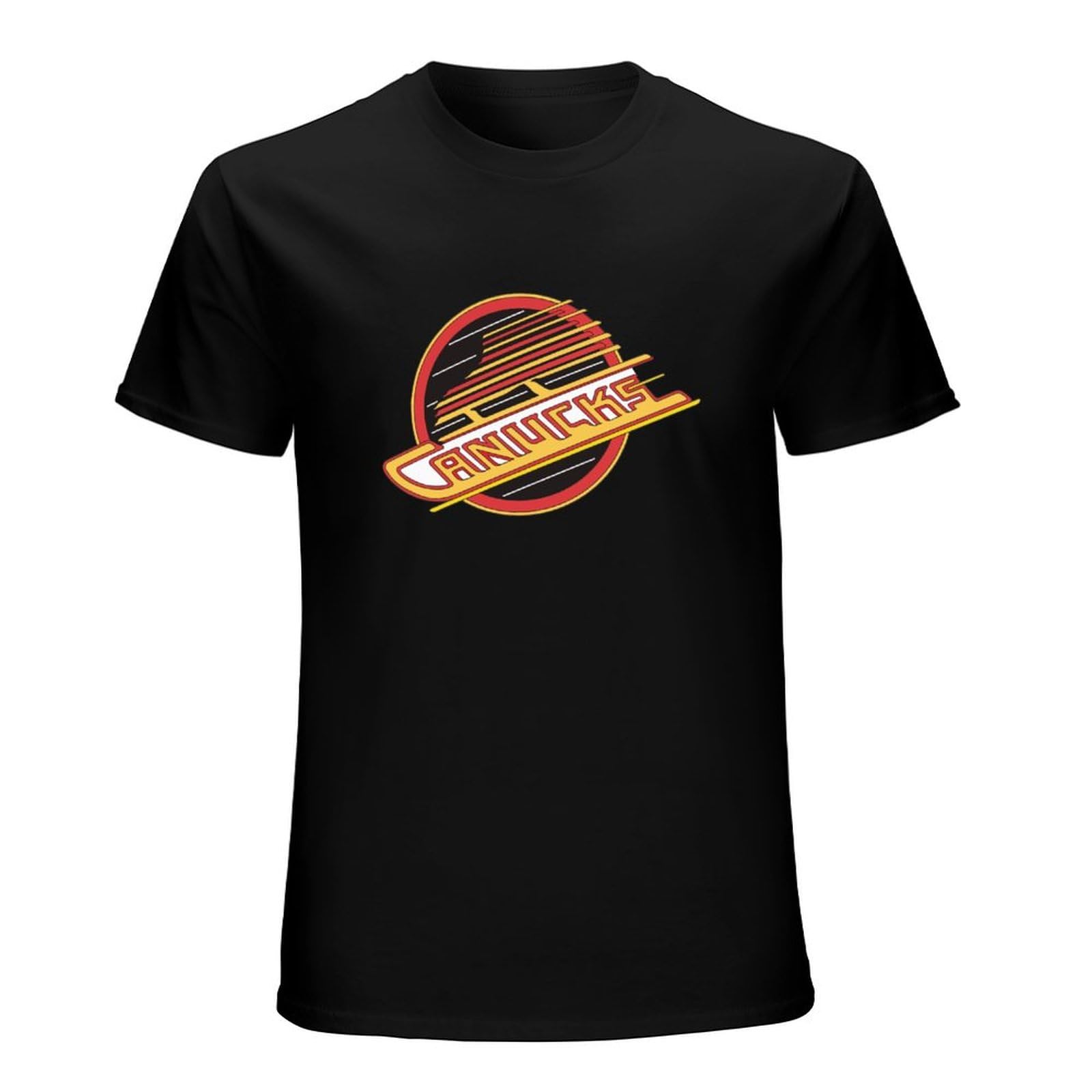 T-Shirt Vancouver Canucks Retro - Homme/Unisexe - Noir - Design Vintage Hockey