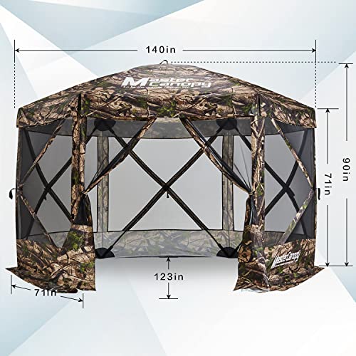 Image of MASTERCANOPY 12x12 Portable Screen House Room Pop up Gazebo Outdoor Camping Tent with Carry Bag (12x12,Camouflage)