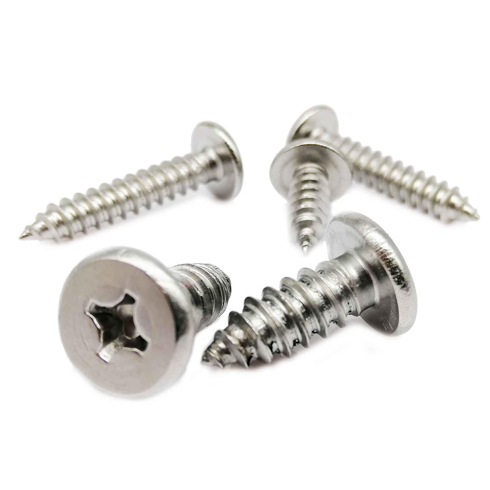 Tornillo autorroscante de acero inoxidable Phillips ultra delgado, superbajo, cabeza plana de oblea para madera, 10/50 unidades, M2, M3, M4, M5, M6, 304, (45 mm, 10 piezas M6)