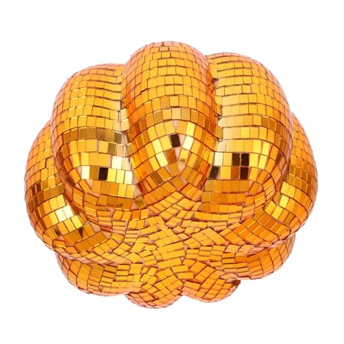 Décoration automne citrouille miroir pailletée pour centre de table Thanksgiving Halloween