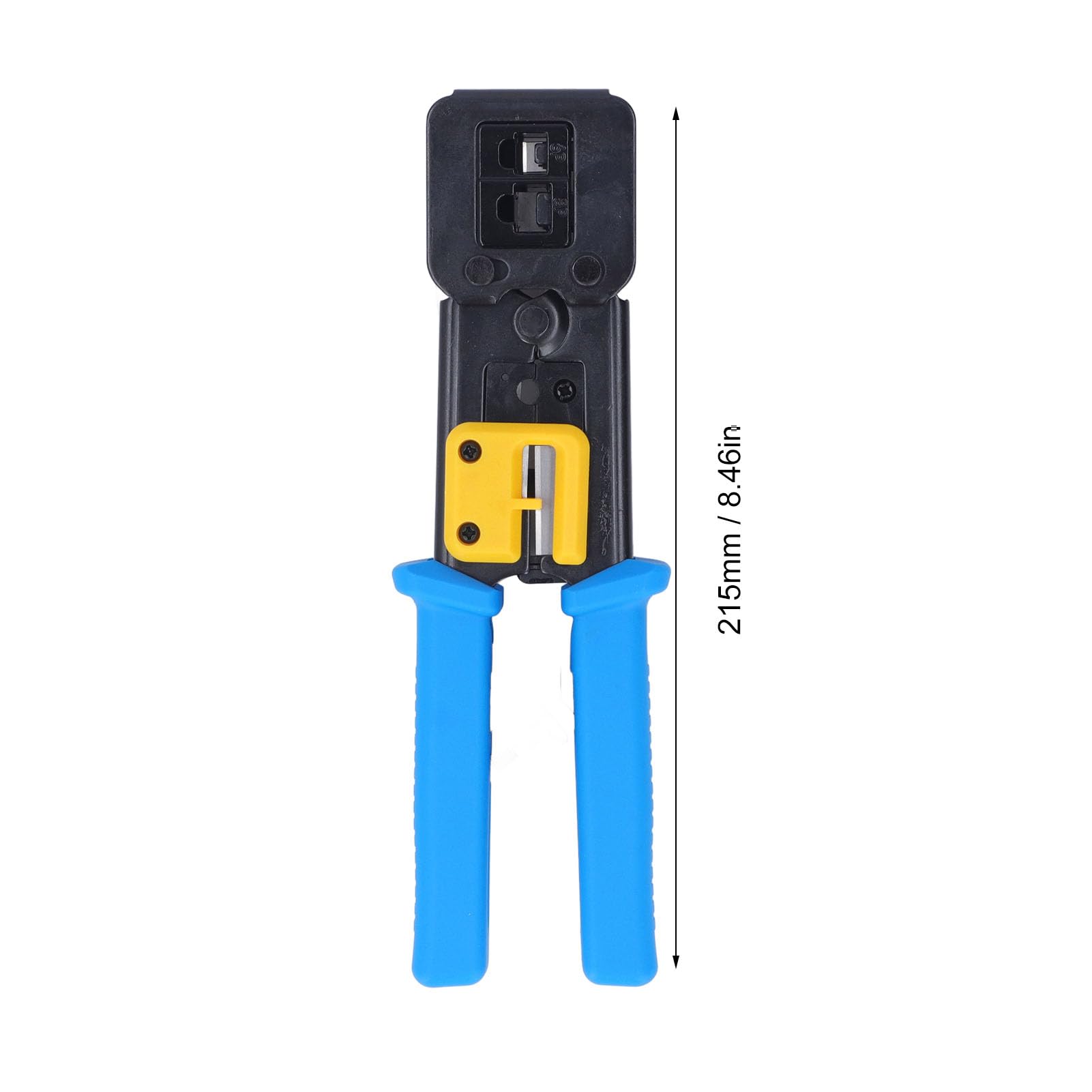 RJ45 Kit d'outils de sertisge Pasge lourd professionnel à travers Cat6 Cat5e Tools Tools Ensemble avec 50 connecteurs RJ45 Network Cable Tester Tester Fire Stripper for Ethernet