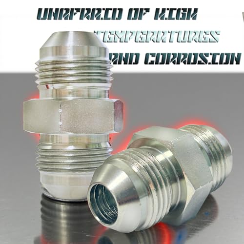 Image of 1 /4 inch JIC Male x 1 /4 inch JIC Male Hydraulic fitting, Carbon Steel SAE 37 Flare Pipe Adapter Tube Fitting Straight Connector