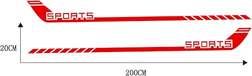 Miniatura 2 de Universal Car Side Skirt Vinly Calcomanías Auto Body Side Sport Racing Stripe Graphic Stickers Exterior DIY Modificado Decoración Accesorios NJ016