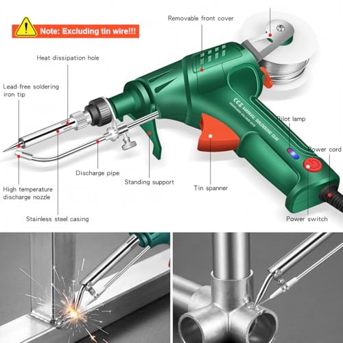Image of Serplex Soldering Gun 60W Kit Set, Trigger Feed, Tin Holder, Up to 480C