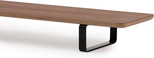 Miniatura 5 de Oakywood Soporte doble para monitor, hecho a mano en la UE, elevador de madera natural, accesorios para portátiles, capacidad de 220 libras, 41.3 x