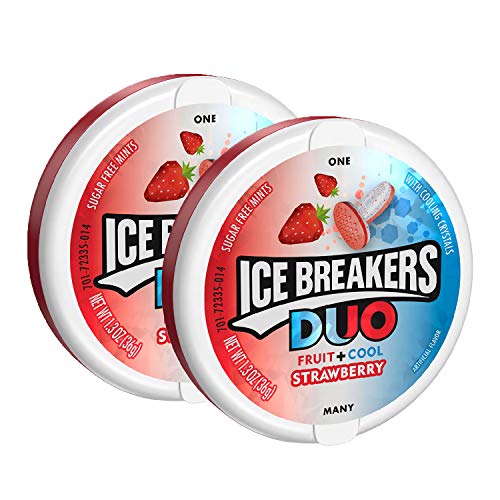 Image of Ice Breakers Duo Fruit and Cool Strawberry Mints Pack of 2, X 36 Gram