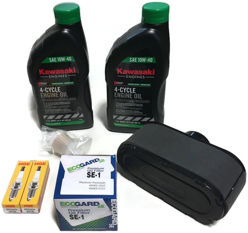 Oniissy Wartungsset: Luftfilter + Ölfilter + Kraftstofffilter + 2 Zündkerzen Für Kawasaki FS600V/FR651V/FR691V/FR730V Oniissy Wartungsset: Luftfilter + Ölfilter + Kraftstofffilter + 2 Zündkerzen Für Kawasaki FS600V/FR651V/FR691V/FR730V