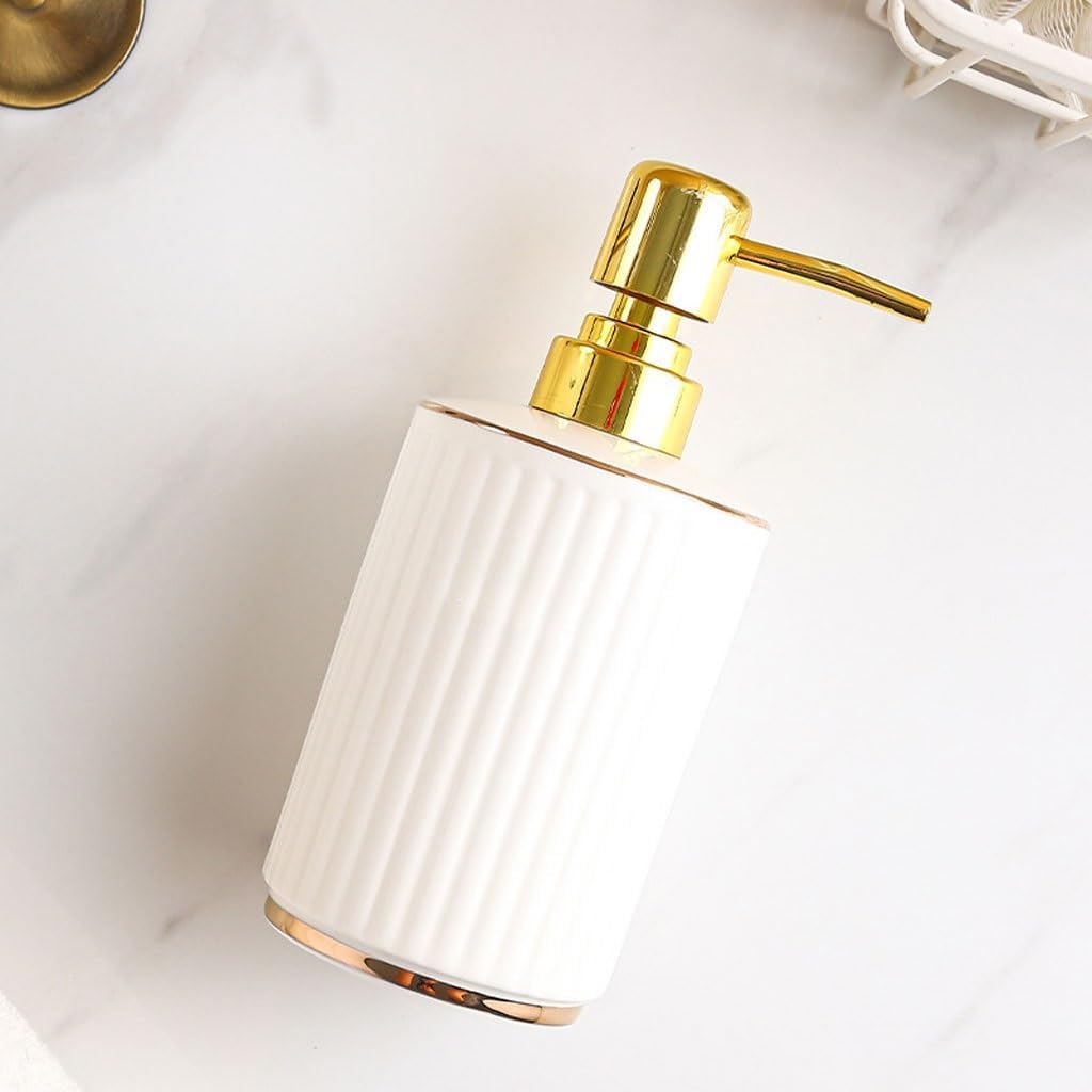 Pump Bottle Dispenser,Lotion Pump Bottles,Light Luxury Ceramic Hand Sanitizer Soap Dispenser Push Bottle Lotion Bottle Suitable For Bathroom And Kitchen Liquid Soap Dispenser(Green)