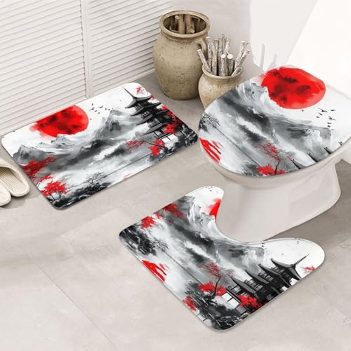 Alfombrilla de baño de microfibra estilo japonés para spa en casa 2