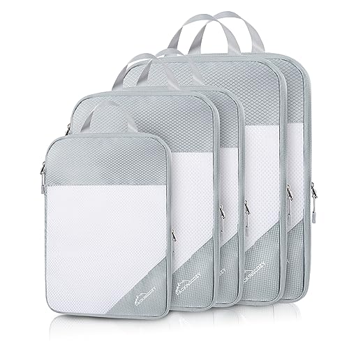 PACKINGCOZY Compression Packing Cubes for Travel, 5 Set Packing Cubes Travel Essentials