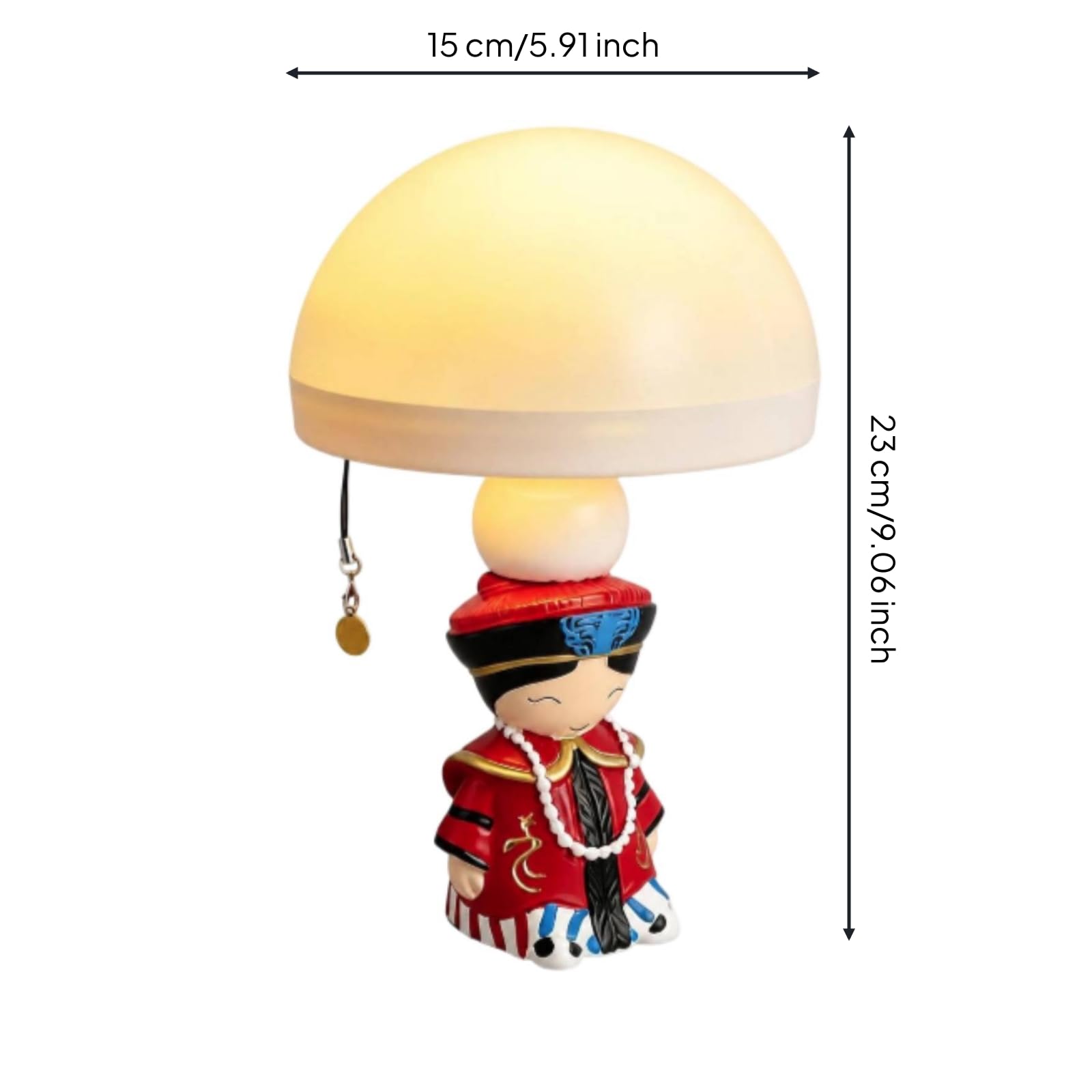 Children Night Nocturna para Niños Lámpara Decorativa Lámpara de Cabecera con Figura Real Brillo Tenue para Relajación Pantalla Redondeada y Resina, Reina