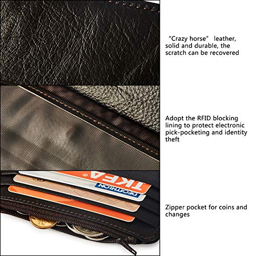 Men Front Pocket ID Vintage Style Genuine Leather Wallet For Women Men4