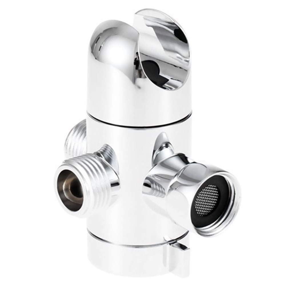 Check Valves Fix Bracket ABS Bathroom Shower Head Diverter Sprayer Arm Mount 1/2 Three Way Valve for Chrome Finished Adjustable
