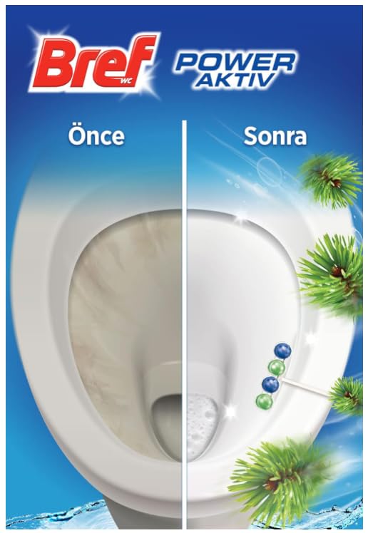 Bref Power Active Çam ve Lavanta Kokulu 4'lü Klozet Bloğu 4 x 50 g, Çam & Lavanta 4