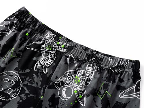 Image of Tebbis Boys Comfy Trendy Print Long Sleeve & Pants Pajama Set Sizes 6-18 | Lightweight Breathable Fabric, 2-Piece PJs, Trendy Printed Jammies for Little & Big Boys, Ideal for Lounging and Sleeping