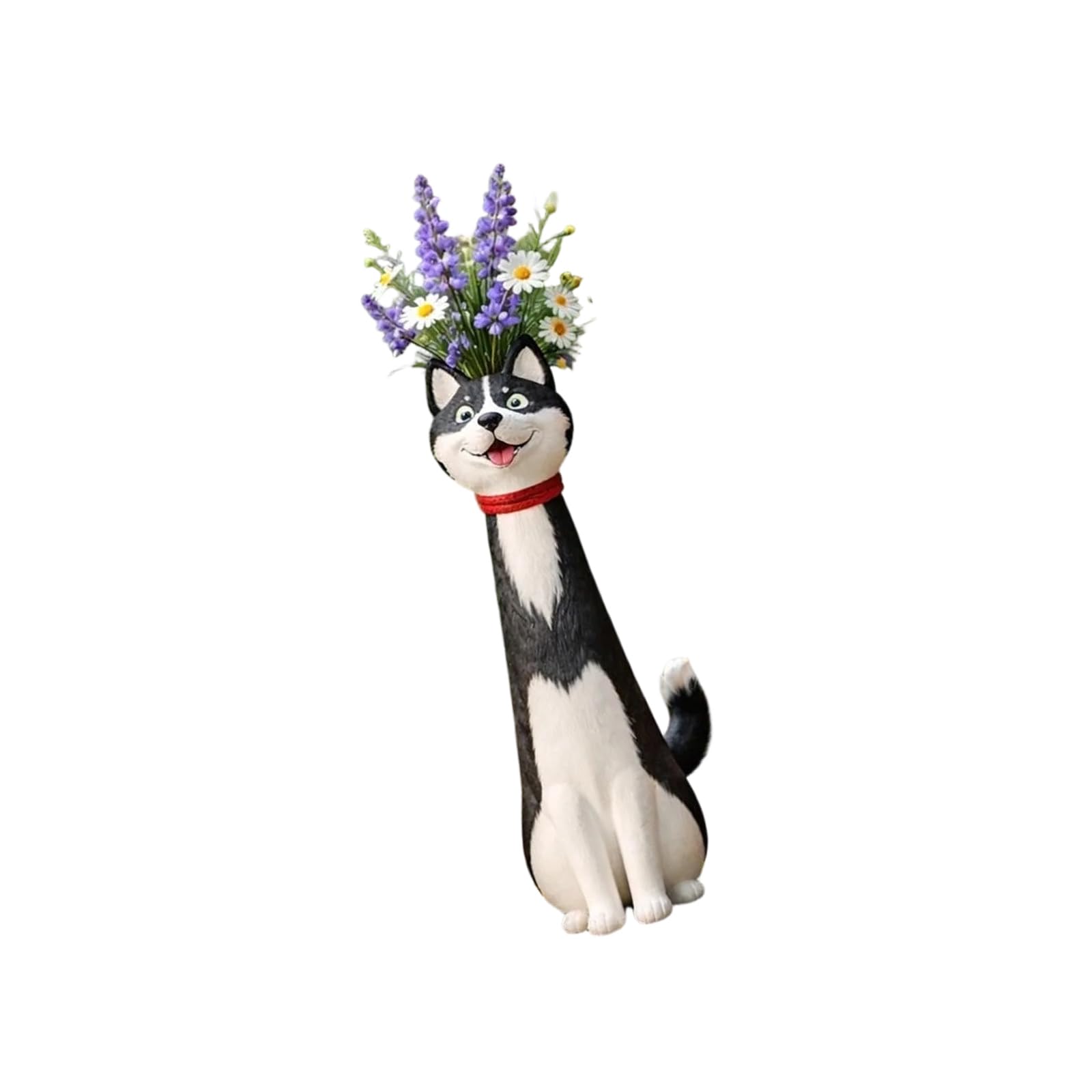Handcrafted Wacky Dog Vases, Whimsical Flower, Resin Puppy Sculpture Desktop Decorations for Home Offices Decors Wacky