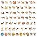 60pcs Cute Camel Stickers Cartoon Camel Stickers for Water Bottle Scrapbook Journal Vinyl Waterproof Decals for Laptop Scrapbook Journal Luggage Skateboard Phone