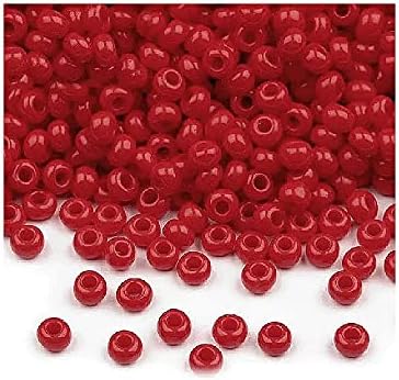 8.82oz Rocailles PRECIOSA Seed Beads 10/0 (Approx. 2.3 mm), red