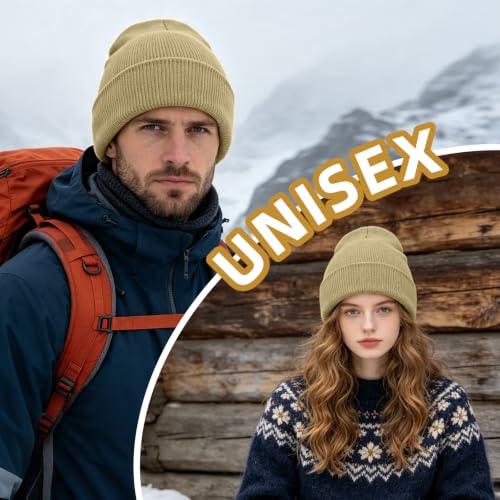 Image of ZOORON Beanie for Men Women Slouchy Winter Beanie Hats Cuffed Skull Caps