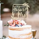 Future Mrs cake topper, Wedding Cake Topper,Bachelorette Party Decor,Bridal Shower Decor, Bridal Cake Topper, Bachelorette Rustic Wedding Party (Wood)