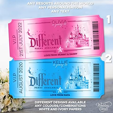 Personalised Surprise Reveal Ticket Journey Destination Card Cover