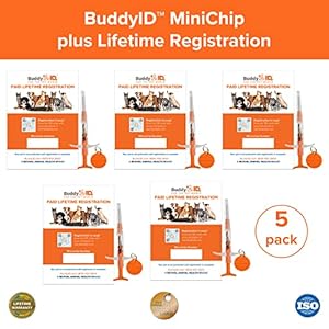  Buddy-ID-Pet-Microchip-PLUS-Lifetime-Registration-5-pack