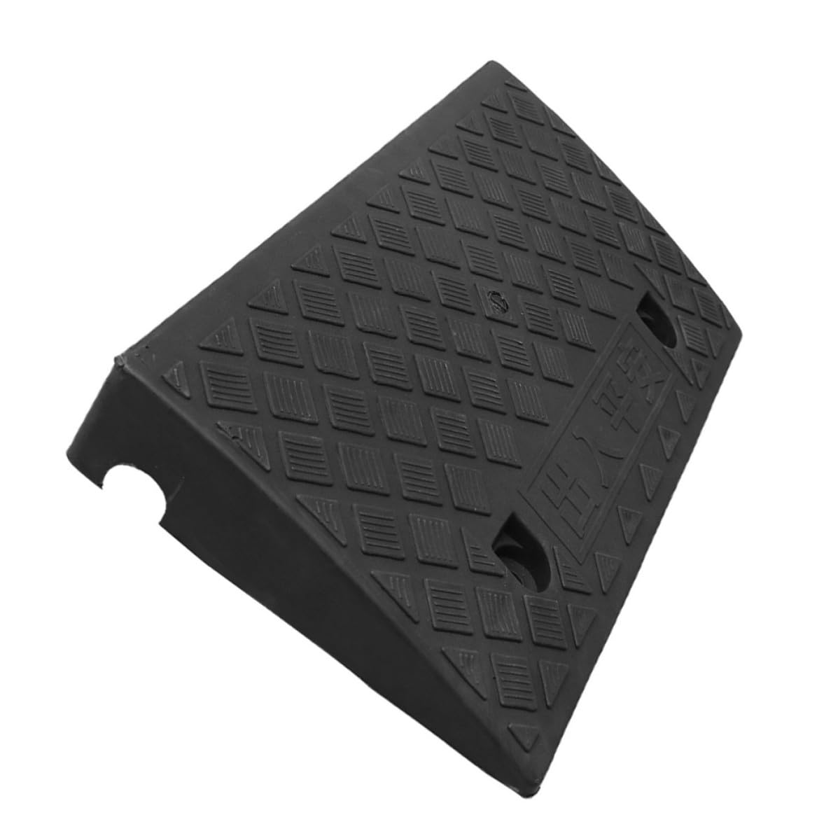 Rampa de Bordillo de Goma Negra Relieve para Scooters y Carros