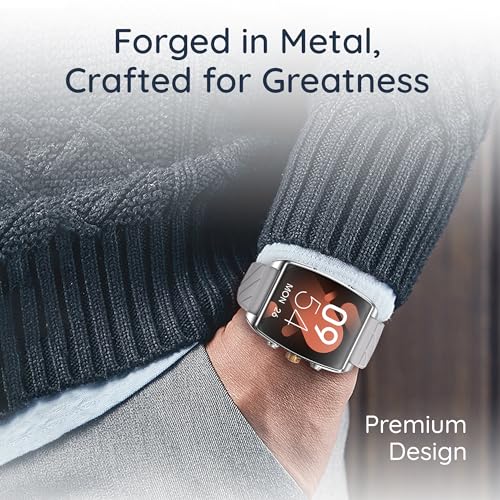 Image of Pebble Mega 2.06 inch Amoled Display | Bluetooth Calling Smart Watch for Men | Premium Metal Build | Always on Display | SpO2 | Heart Rate Monitoring | Multiple Watch Faces | Functional Rotating Crown
