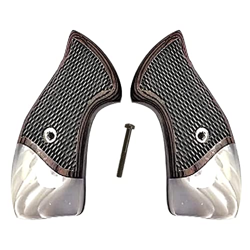 Replacement Grips for All Charter Arms Classic Rosewood & Fire White Pearl Accent - Premium Gun Grips
