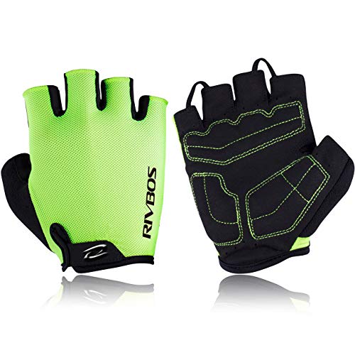 RIVBOS(リバッズ) CHG001 自転車グローブ サイクルグローブ サイクリンググローブ 指切り ハーフフィンガー 夏 3D 立体 耐磨耗性 換気性 メンズ レディース ジュニア 男女兼用 (XL, 蛍光グリーン) RIVBOS(リバッズ) CHG001 自転車グローブ サイクルグローブ サイクリンググローブ 指切り ハーフフィンガー 夏 3D 立体 耐磨耗性 換気性 メンズ レディース ジュニア 男女兼用 (XL, 蛍光グリーン)