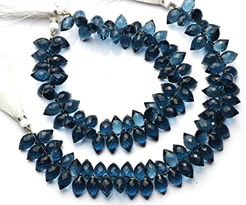Quartz hydro bleu de Londres en fil de perles de 8 pouces pour offrir un cadeau créatif unique
